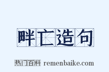 畔亡造句是什么意思的图片